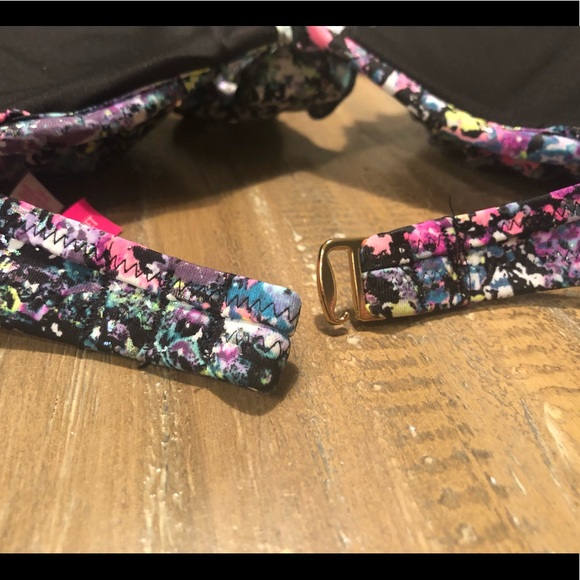 Victoria’s Secret Multicolor Ruffle Bikini Top 34C - Picture 3 of 3